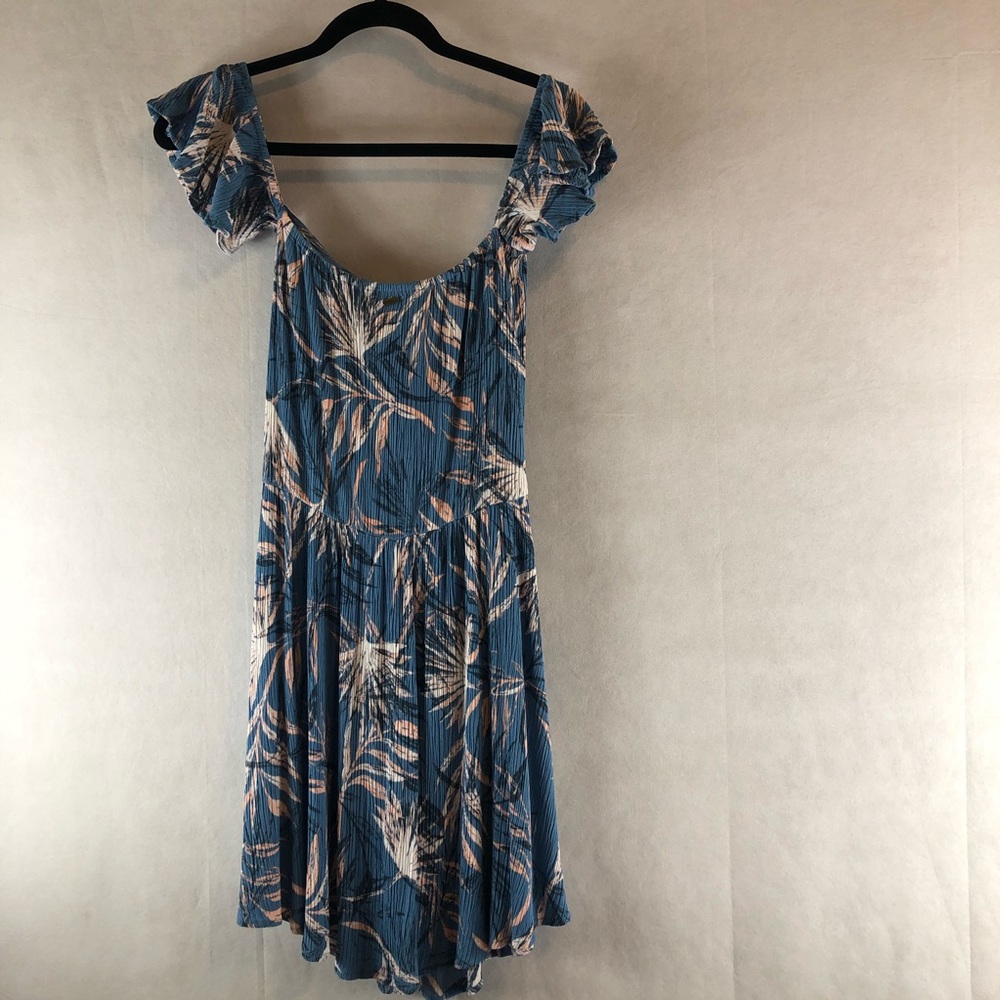 O’Neil small  Floral blue multicolor romper off shoulder - Picture 5 of 6